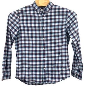 Denim & Supply Ralph Lauren Plaid Button Down Red White Blue Long Sleeve Large